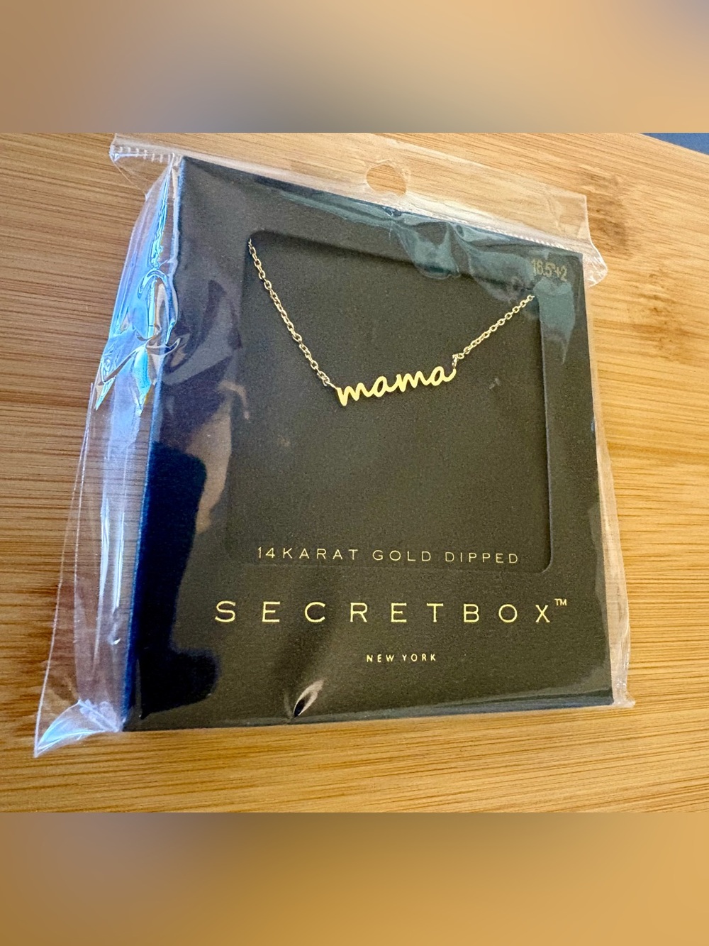 Secret Box Mama 14K Gold-Dipped Script Necklace - Gold